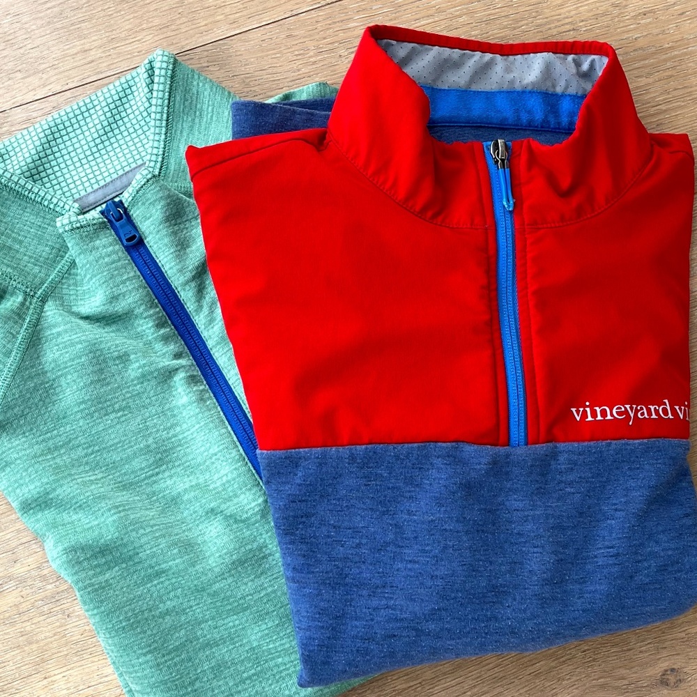 TWO Men's Vineyard Vines Performance ½ Zips
